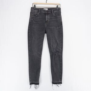 AGOLDE Sophie‎ Skinny Jeans Womens 27 Washed Black Stretch Distressed Ankle Fray